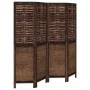 Biombo separador de 4 paneles madera paulownia marrón oscuro de , Divisores de ambientes - Ref: Foro24-358705, Precio: 106,27...