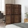 Biombo separador de 4 paneles madera paulownia marrón oscuro de , Divisores de ambientes - Ref: Foro24-358705, Precio: 106,27...