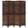 4-teilige Trennwand aus dunkelbraunem Paulownia-Holz von , Raumteiler - Ref: Foro24-358705, Preis: 115,59 €, Rabatt: %