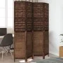 Biombo separador de 4 paneles madera paulownia marrón oscuro de , Divisores de ambientes - Ref: Foro24-358707, Precio: 121,87...