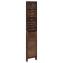 Dark brown paulownia wood 4-panel separator screen by , Room dividers - Ref: Foro24-358707, Price: 132,48 €, Discount: %