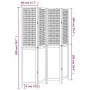 4-teilige Trennwand aus dunkelbraunem Paulownia-Holz von , Raumteiler - Ref: Foro24-358707, Preis: 121,87 €, Rabatt: %