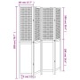 Dark brown paulownia wood 4-panel separator screen by , Room dividers - Ref: Foro24-358707, Price: 132,48 €, Discount: %