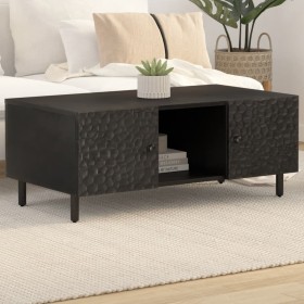 Mesa de centro madera maciza de mango negra 100x54x40 cm de , Mesas de centro - Ref: Foro24-356831, Precio: 96,10 €, Descuent...
