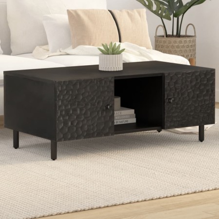 Solid black mango wood coffee table 100x54x40 cm by , Coffee table - Ref: Foro24-356831, Price: 96,10 €, Discount: %