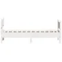 White pine wood bed frame with headboard 90x200 cm by , Beds and slatted bases - Ref: Foro24-3216391, Price: 159,22 €, Discou...