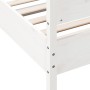 Estructura de cama con cabecero madera de pino blanca 90x200 cm de , Camas y somieres - Ref: Foro24-3216391, Precio: 165,61 €...