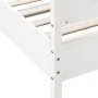 White pine wood bed frame with headboard 90x200 cm by , Beds and slatted bases - Ref: Foro24-3216391, Price: 159,22 €, Discou...