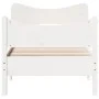 Bed frame with white pine wood headboard 90x190 cm by , Beds and slatted bases - Ref: Foro24-3216403, Price: 162,38 €, Discou...