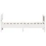 Bed frame with white pine wood headboard 90x190 cm by , Beds and slatted bases - Ref: Foro24-3216403, Price: 162,38 €, Discou...