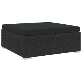 Reposapiés seccional con cojín 1 ud ratán sintético negro by vidaXL, Modular outdoor sofas - Ref: Foro24-46804, Price: 72,65 ...