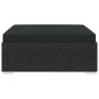Reposapiés seccional con cojín 1 ud ratán sintético negro by vidaXL, Modular outdoor sofas - Ref: Foro24-46804, Price: 72,65 ...