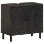 Waschbeckenunterschrank aus massivem schwarzem Mangoholz, 62 x 33 x 58 cm von , Badezimmerwaschtische - Ref: Foro24-356838, P...