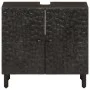 Waschbeckenunterschrank aus massivem schwarzem Mangoholz, 62 x 33 x 58 cm von , Badezimmerwaschtische - Ref: Foro24-356838, P...
