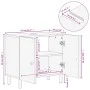 Waschbeckenunterschrank aus massivem schwarzem Mangoholz, 62 x 33 x 58 cm von , Badezimmerwaschtische - Ref: Foro24-356838, P...