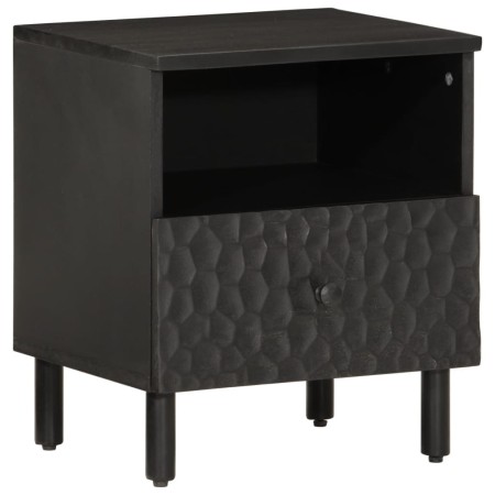 Nachttisch aus massivem schwarzem Mangoholz, 40 x 33 x 46 cm von , Nachttische - Ref: Foro24-356825, Preis: 41,62 €, Rabatt: %