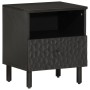 Nachttisch aus massivem schwarzem Mangoholz, 40 x 33 x 46 cm von , Nachttische - Ref: Foro24-356825, Preis: 41,62 €, Rabatt: %