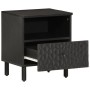 Nachttisch aus massivem schwarzem Mangoholz, 40 x 33 x 46 cm von , Nachttische - Ref: Foro24-356825, Preis: 41,62 €, Rabatt: %