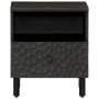 Solid black mango wood bedside table 40x33x46 cm by , Nightstands - Ref: Foro24-356825, Price: 41,62 €, Discount: %