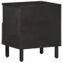 Solid black mango wood bedside table 40x33x46 cm by , Nightstands - Ref: Foro24-356825, Price: 41,22 €, Discount: %