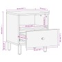 Nachttisch aus massivem schwarzem Mangoholz, 40 x 33 x 46 cm von , Nachttische - Ref: Foro24-356825, Preis: 41,62 €, Rabatt: %