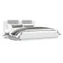 Estructura cama con cabecero madera ingeniería blanco 160x200cm de , Camas y somieres - Ref: Foro24-3209905, Precio: 209,91 €...
