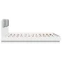 White engineered wood bed frame with headboard 160x200cm by , Beds and slatted bases - Ref: Foro24-3209905, Price: 209,92 €, ...