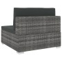 Central sectional seat with cushions 1 unit gray synthetic rattan by vidaXL, Modular outdoor sofas - Ref: Foro24-46795, Price...