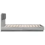 Sonoma gray engineered wood bed with headboard 120x190 cm by , Beds and slatted bases - Ref: Foro24-3209966, Price: 166,51 €,...