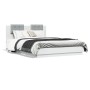 White engineered wood bed frame with headboard 120x200cm by , Beds and slatted bases - Ref: Foro24-3209926, Price: 166,27 €, ...