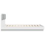 White engineered wood bed frame with headboard 120x200cm by , Beds and slatted bases - Ref: Foro24-3209926, Price: 166,27 €, ...