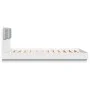 White engineered wood bed frame with headboard 120x200cm by , Beds and slatted bases - Ref: Foro24-3209926, Price: 163,80 €, ...