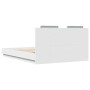 White engineered wood bed frame with headboard 120x200cm by , Beds and slatted bases - Ref: Foro24-3209926, Price: 166,27 €, ...