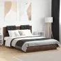 Eichenbraunes Holzwerkstoffbett mit Kopfteil 120x200 cm von , Betten und Lattenroste - Ref: Foro24-3209932, Preis: 165,83 €, ...