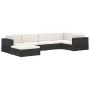 Reposapiés seccional con cojín 1 ud ratán sintético negro by vidaXL, Modular outdoor sofas - Ref: Foro24-46804, Price: 72,65 ...