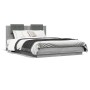 Sonoma gray engineered wood bed with headboard 140x200 cm by , Beds and slatted bases - Ref: Foro24-3209924, Price: 175,10 €,...