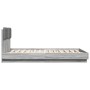 Sonoma gray engineered wood bed with headboard 140x200 cm by , Beds and slatted bases - Ref: Foro24-3209924, Price: 175,10 €,...