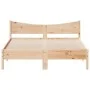 White pine wood bed frame with headboard 150x200cm by , Beds and slatted bases - Ref: Foro24-3216366, Price: 169,88 €, Discou...