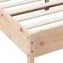 White pine wood bed frame with headboard 150x200cm by , Beds and slatted bases - Ref: Foro24-3216366, Price: 169,88 €, Discou...