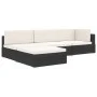 Reposapiés seccional con cojín 1 ud ratán sintético negro by vidaXL, Modular outdoor sofas - Ref: Foro24-46804, Price: 72,65 ...