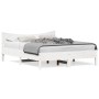 Estructura de cama con cabecero madera pino blanco 160x200 cm de , Camas y somieres - Ref: Foro24-3216364, Precio: 203,28 €, ...