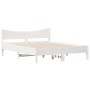 Bed frame with white pine wood headboard 160x200 cm by , Beds and slatted bases - Ref: Foro24-3216364, Price: 203,28 €, Disco...