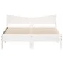 Bed frame with white pine wood headboard 160x200 cm by , Beds and slatted bases - Ref: Foro24-3216364, Price: 200,70 €, Disco...