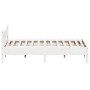 Bed frame with white pine wood headboard 160x200 cm by , Beds and slatted bases - Ref: Foro24-3216364, Price: 203,28 €, Disco...