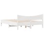 Bed frame with white pine wood headboard 160x200 cm by , Beds and slatted bases - Ref: Foro24-3216364, Price: 203,28 €, Disco...
