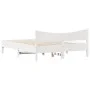Bed frame with white pine wood headboard 160x200 cm by , Beds and slatted bases - Ref: Foro24-3216364, Price: 200,70 €, Disco...