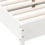 Estructura de cama con cabecero madera pino blanco 160x200 cm de , Camas y somieres - Ref: Foro24-3216364, Precio: 200,69 €, ...