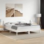 Bettgestell aus weißem Kiefernholz mit Kopfteil 200 x 200 cm von , Betten und Lattenroste - Ref: Foro24-3216358, Preis: 220,0...
