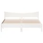 White pine wood bed frame with headboard 200x200cm by , Beds and slatted bases - Ref: Foro24-3216358, Price: 217,28 €, Discou...