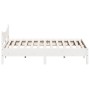 Estructura de cama con cabecero madera de pino blanco 200x200cm de , Camas y somieres - Ref: Foro24-3216358, Precio: 219,99 €...